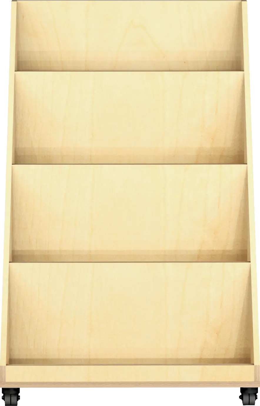 boekendisplay op wielen