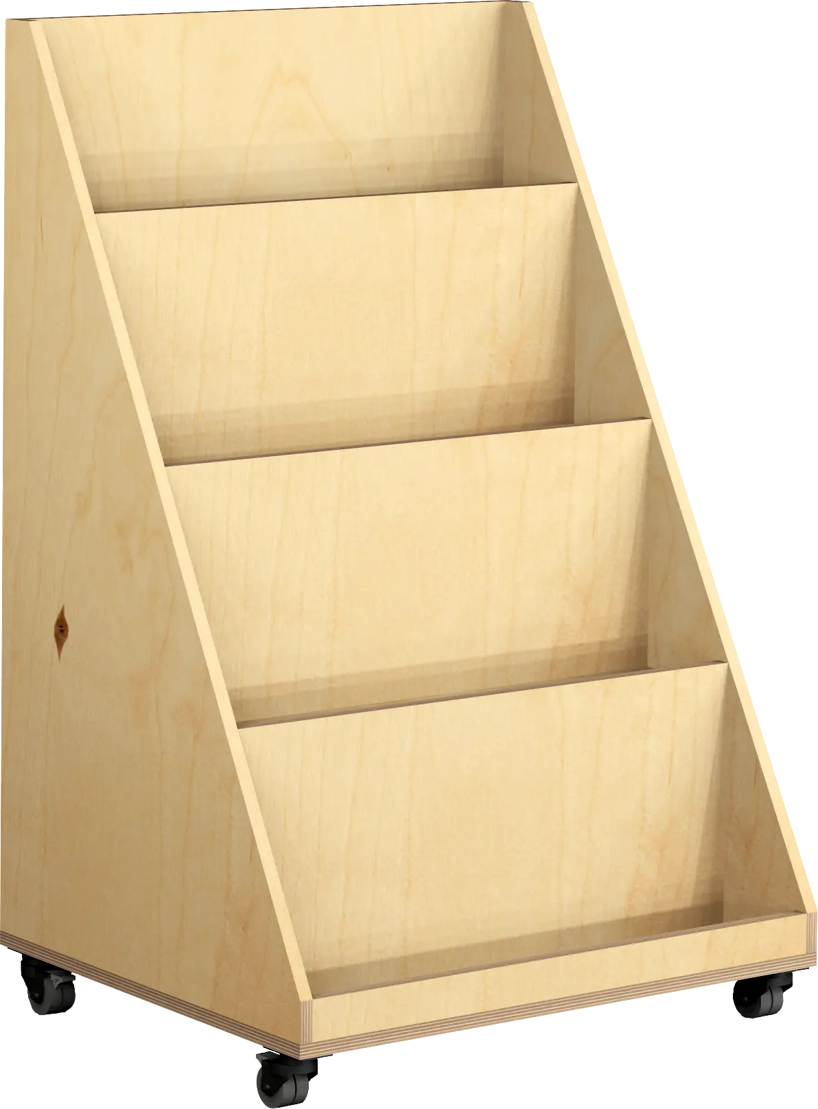 boekendisplay op wielen