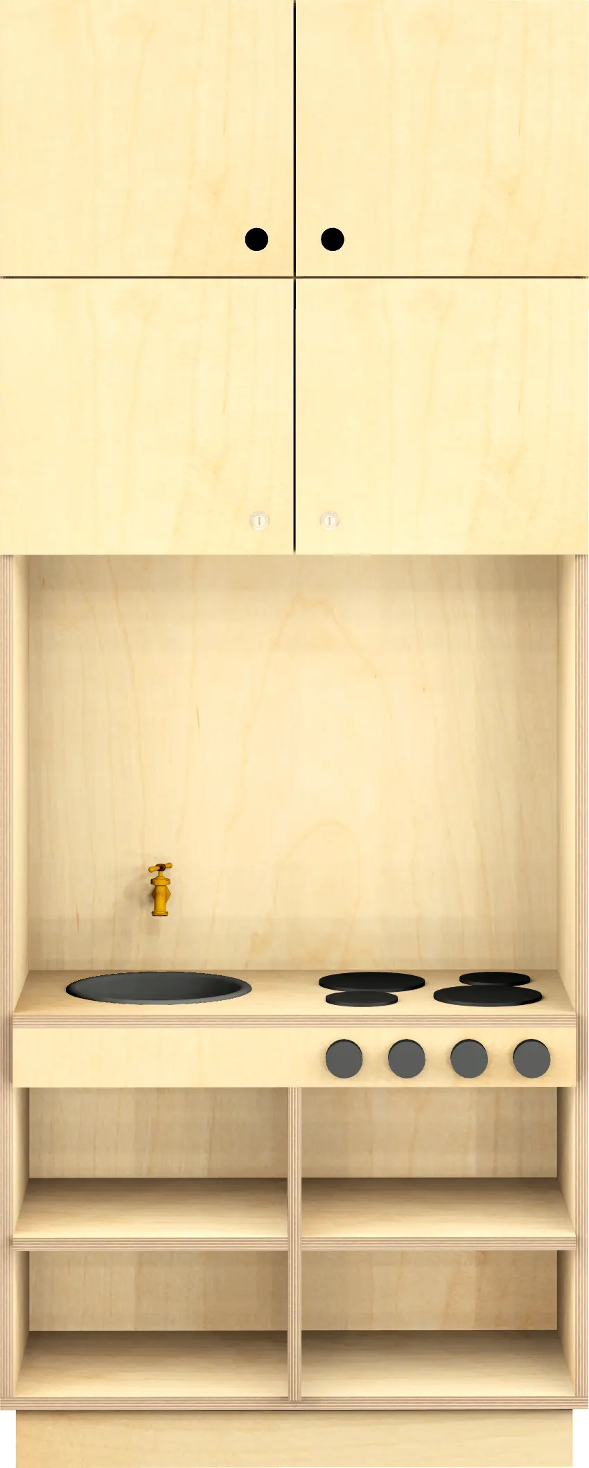 wandkast keuken, met deuren met twee sloten