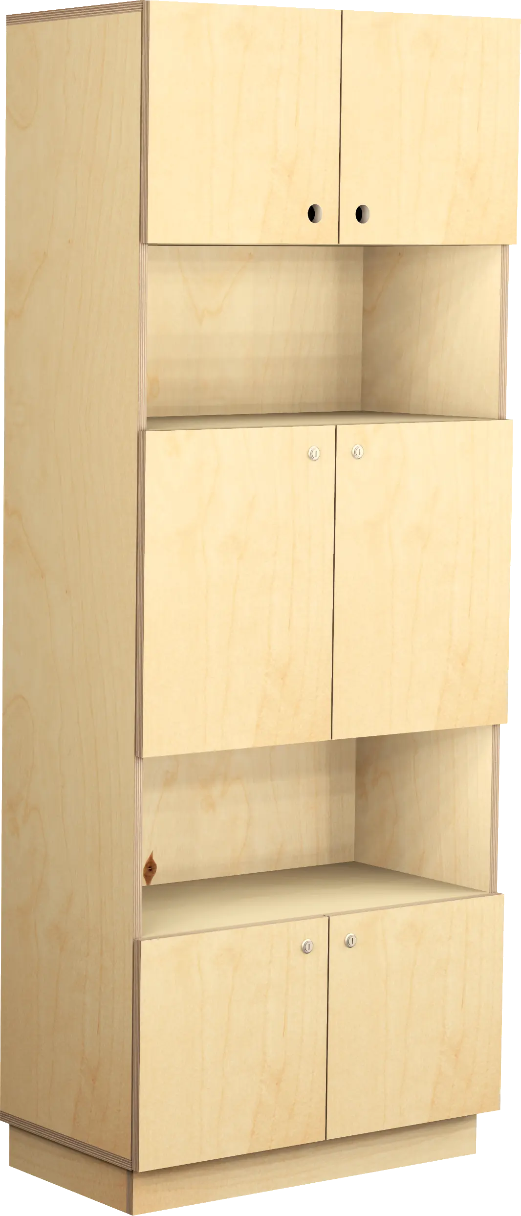 wandkast computer met deuren met twee sloten en schappen