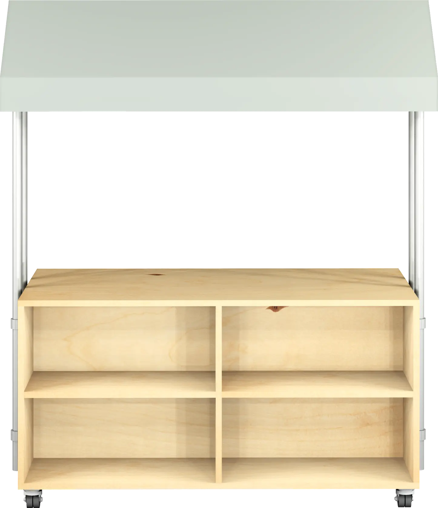 winkel met luifel op wielen
