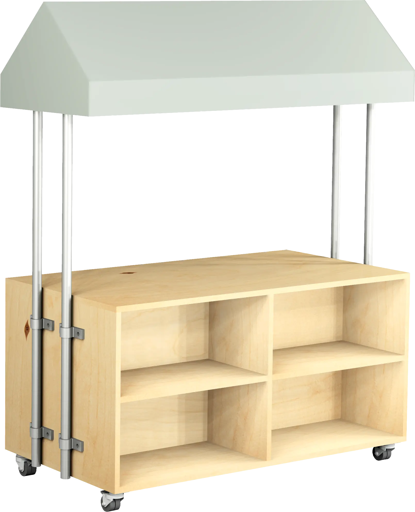 winkel met luifel op wielen