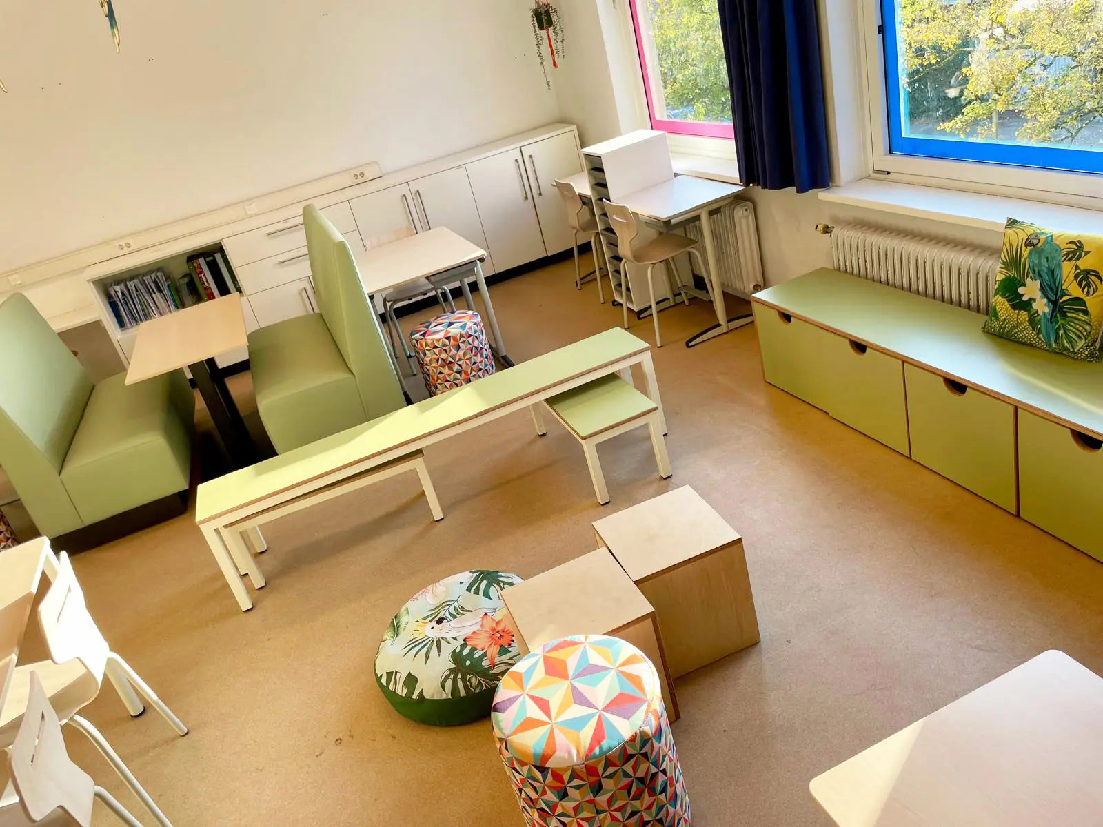 groepsbank op steldoppen