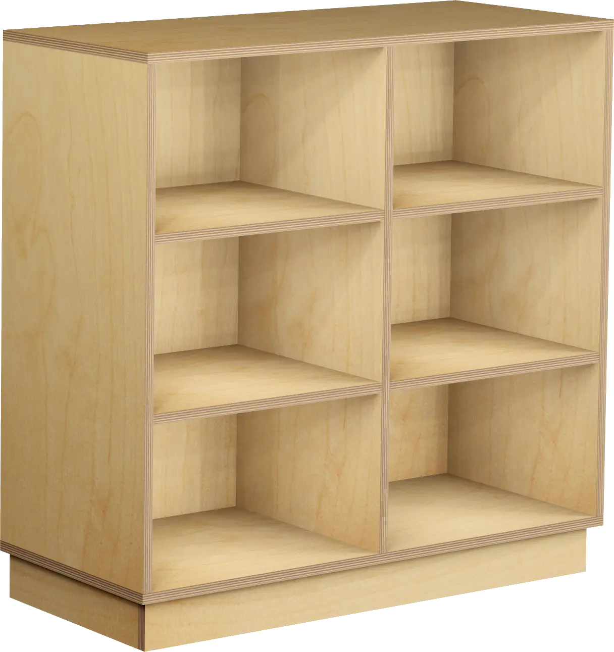 kast met schappen, op plint