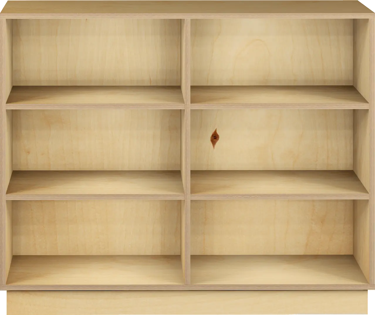 kast met schappen, op plint