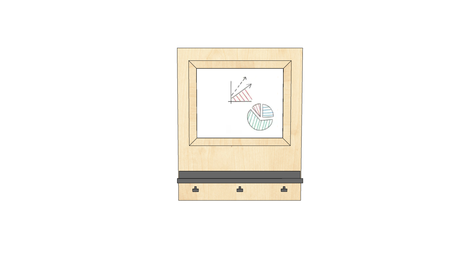Wandbord Mini staand whitebord