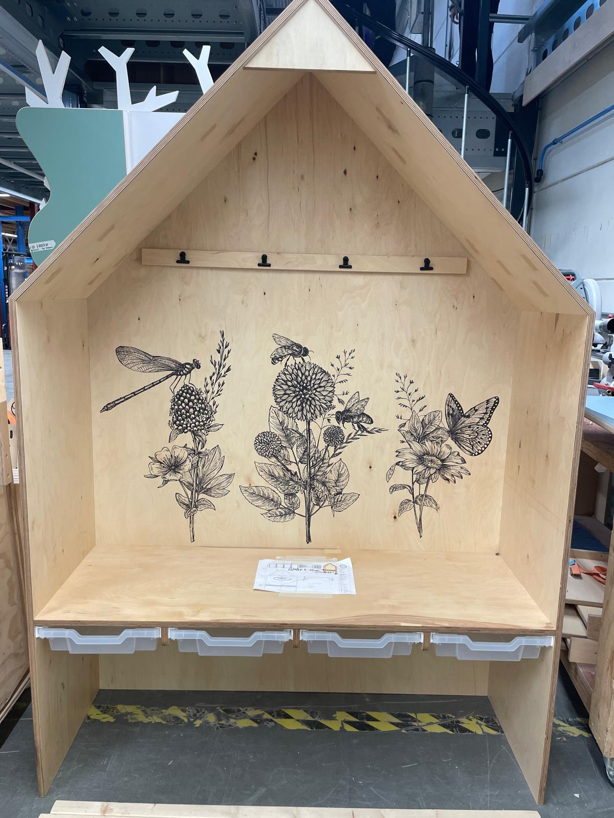 huisje natuur met werkplek