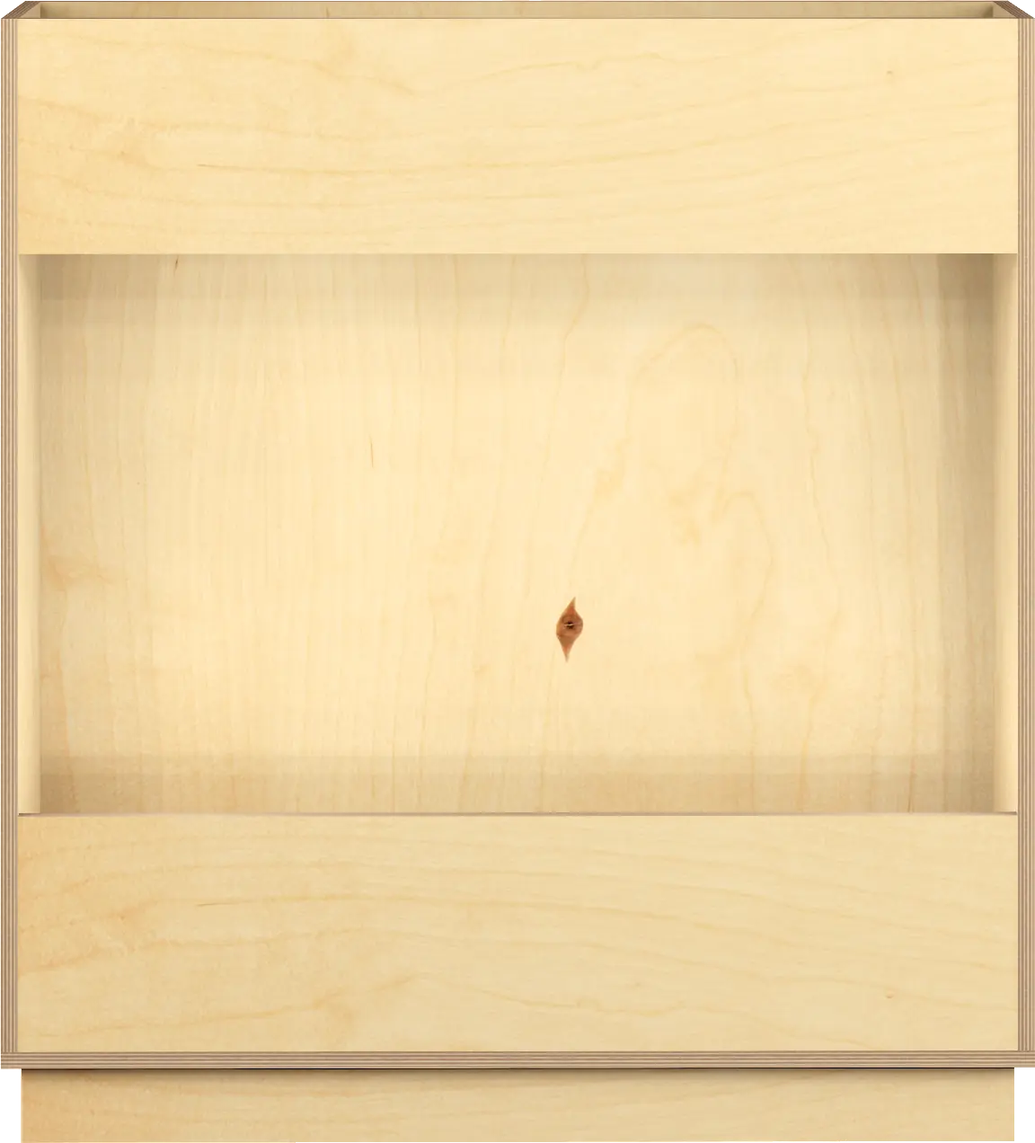 garderobe met tassenbak onder en boven, op plint